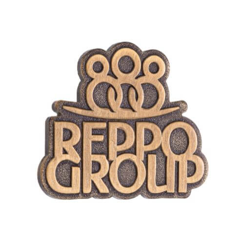 Magnes dla zarządu z logo firmy, kolor antyczne złoto