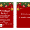 Kartka zawierająca świąteczne życzenia od firmy